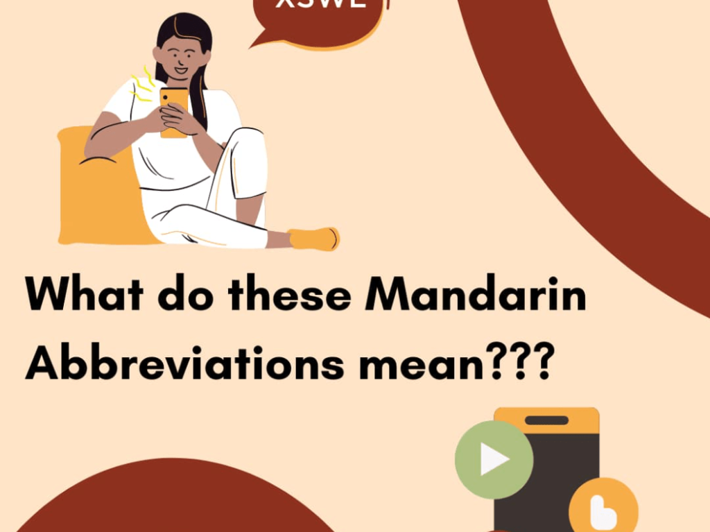 Mandarin Abbreviations in texting