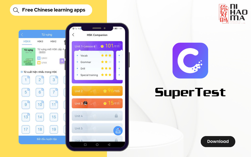 app học tiếng trung miễn phí trên máy tính supertest