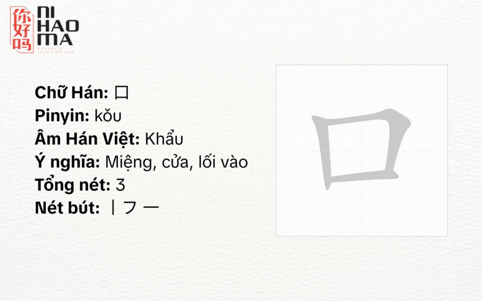 bộ khẩu trong tiếng trung