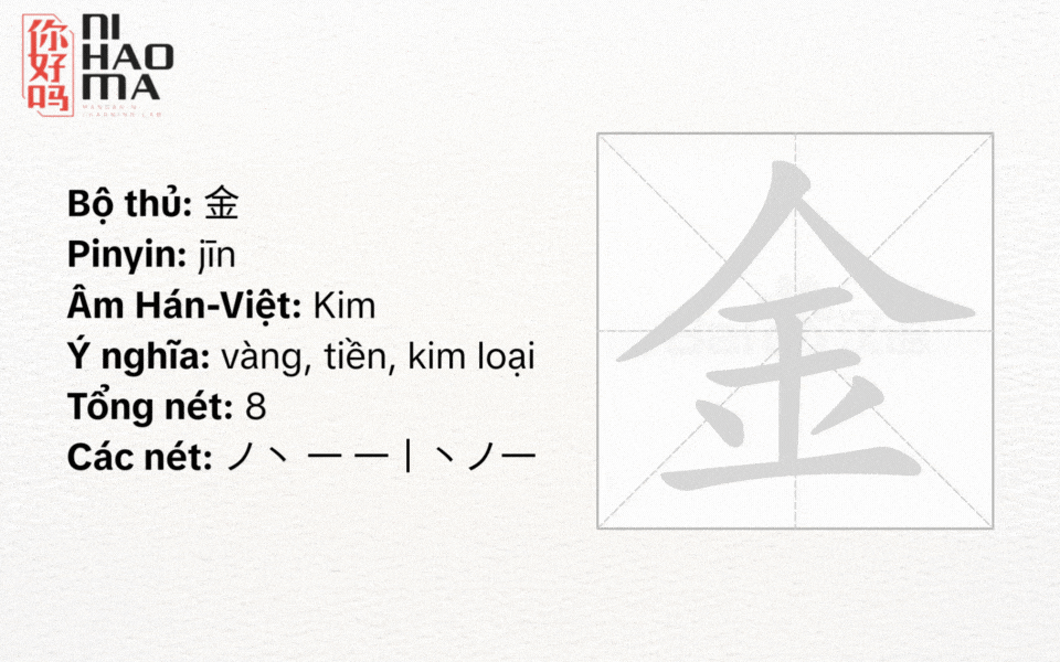 bộ kim trong tiếng trung