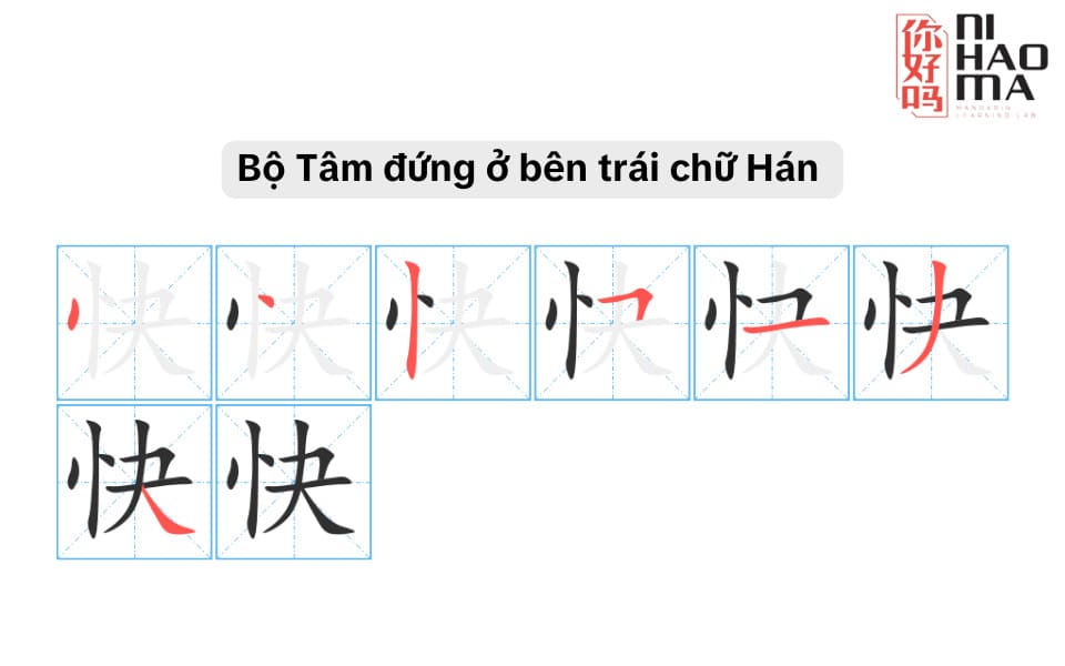 bộ tâm tiếng trung