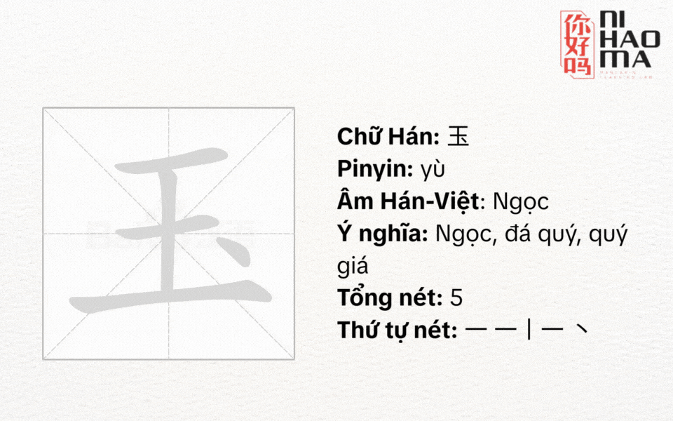 bộ ngọc trong tiếng trung là gì