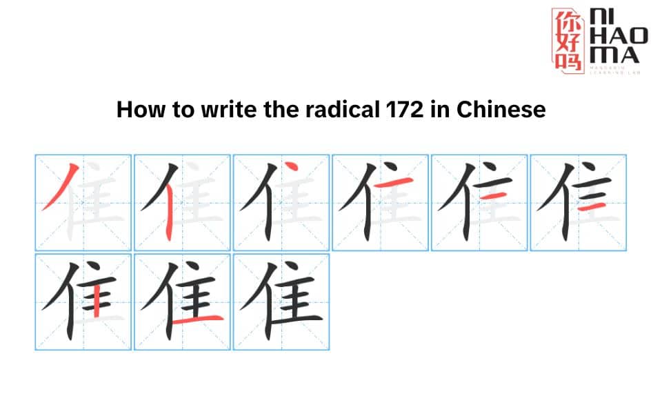 how to write the radical 172