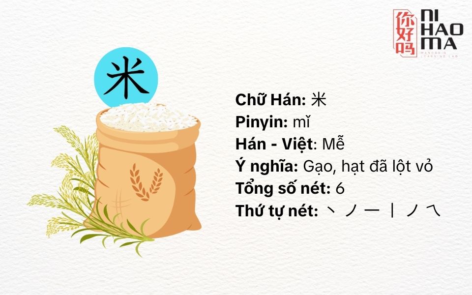 bộ mễ trong tiếng trung là gì