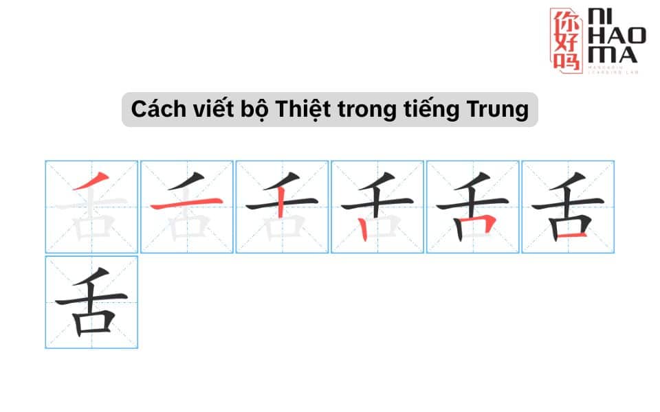 cách viết bộ thiệt trong tiếng trung