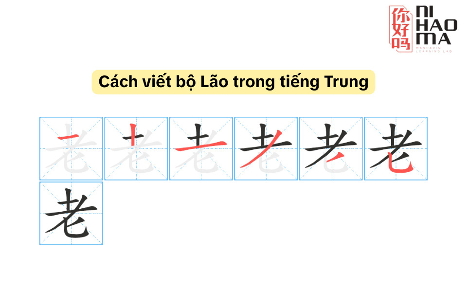 cách viết bộ lão trong tiếng trung