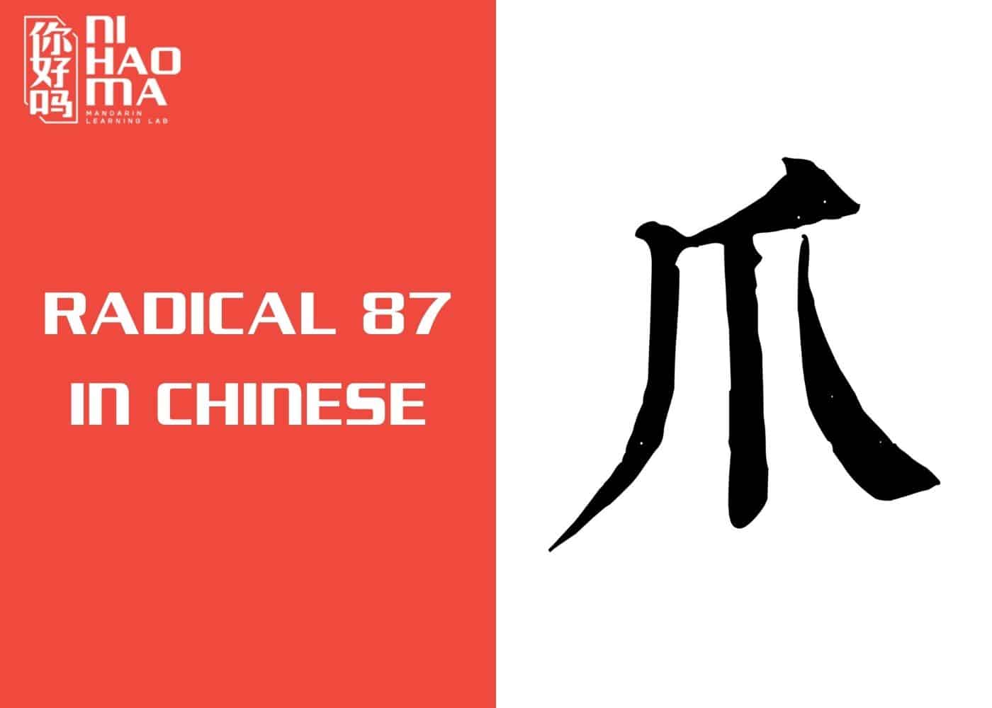 Radical 87 in Chinese: Meaning, Stroke Order, and Vocabulary