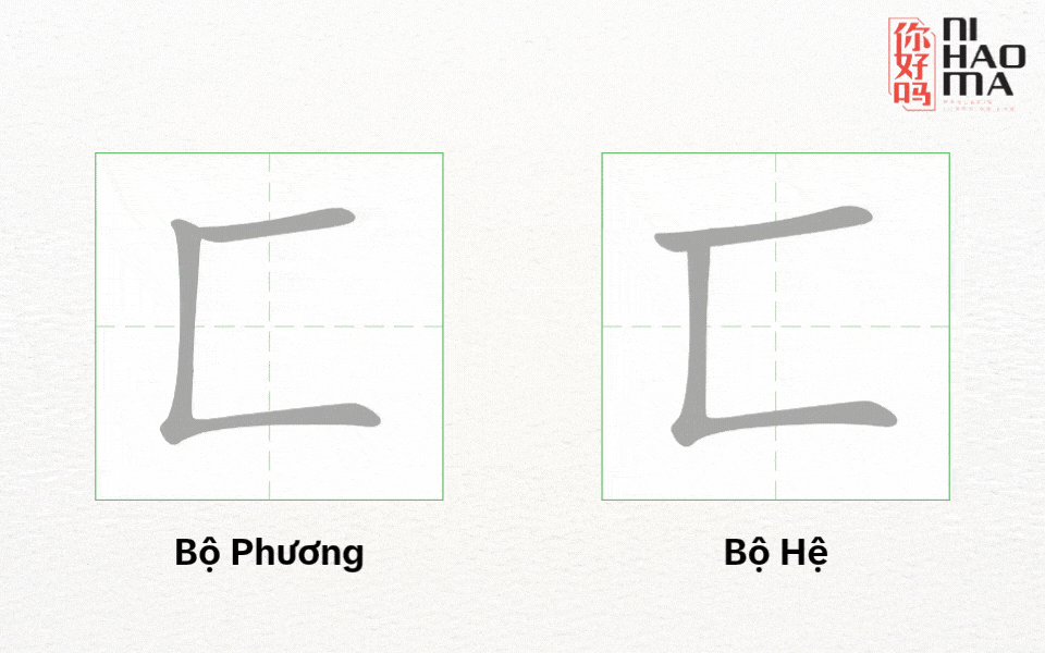 phân biệt bộ phương và bộ hệ trong tiếng trung