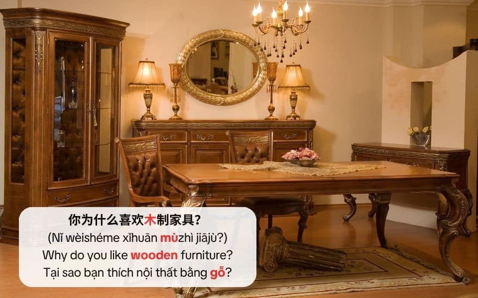 từ vựng bộ mộc trong tiếng trung
