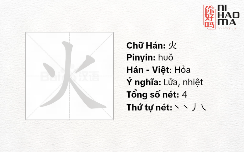 bộ hỏa trong tiếng trung là gì