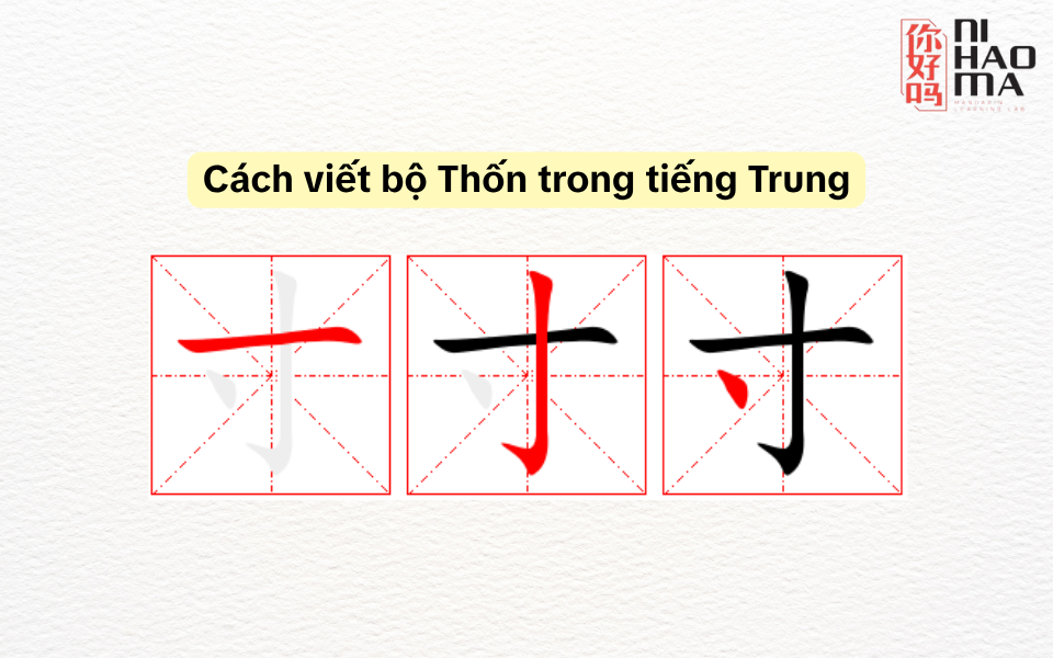 cách viết bộ thốn trong tiếng trung