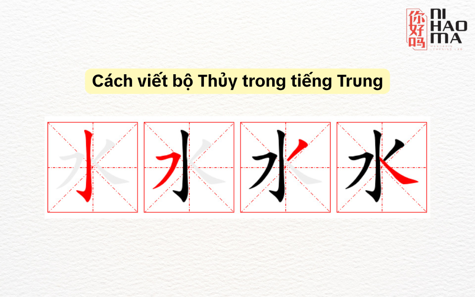 cách viết bộ thủy trong tiếng trung
