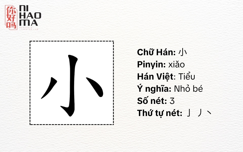 bộ tiểu trong tiếng trung là gì