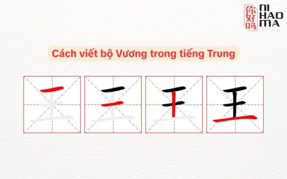 cách viết bộ vương trong tiếng trung